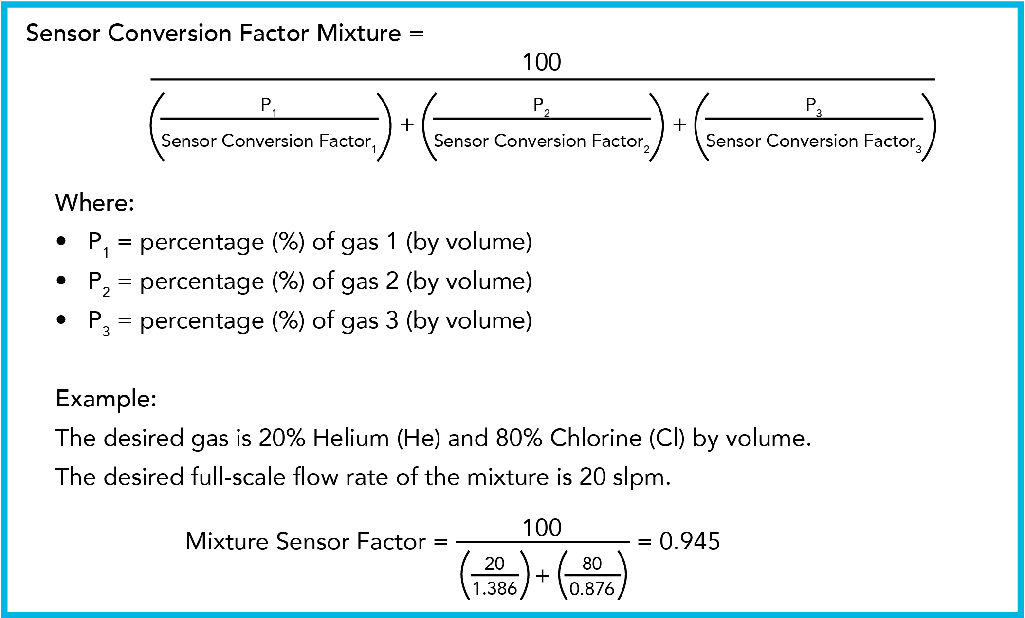 gas correction factors formula
