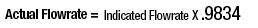 Temperature Correction Actual Flow Rate